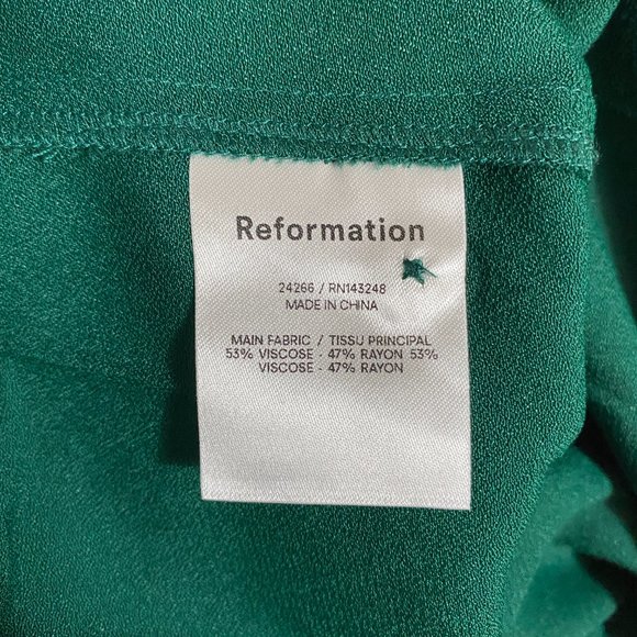 Reformation Gavin Dress in Emerald - Picture 10 of 11